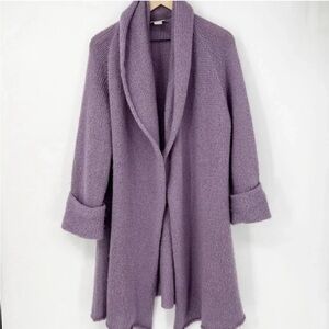 Purple Wool Blend Cardigan